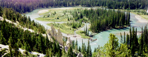 Bow River i Rocky Mountains